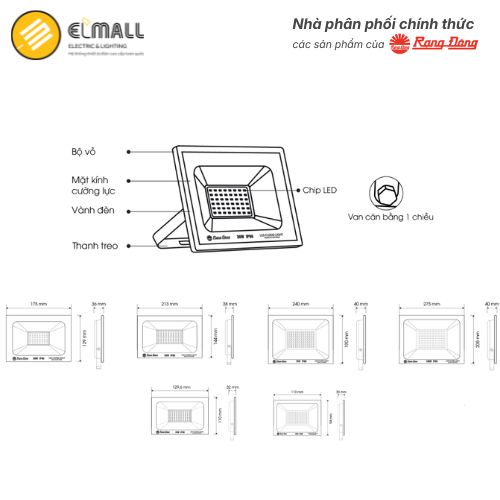 Cấu tạo đèn pha Rạng Đông CP10 150W