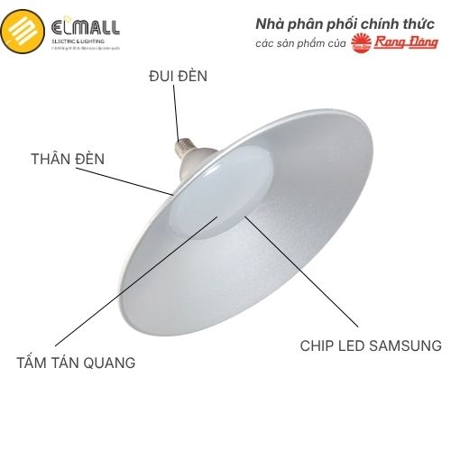 Cấu tạo đèn led lowbay 30w D LB01L