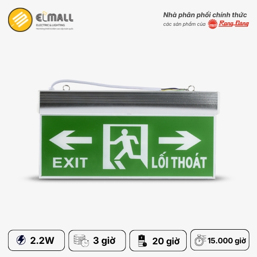 đèn exit CD01 40x20/2.2W 1 mặt