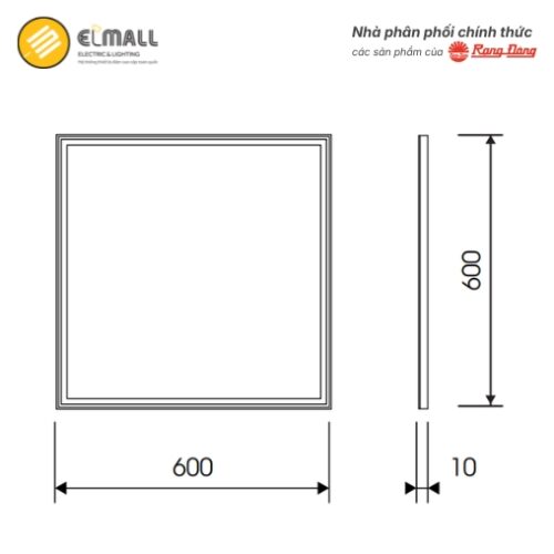 kích thước đèn led panel p08 600x600/50w