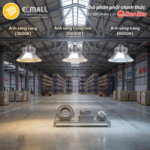 nhiệt độ màu đèn led highbay 70w rạng đông
