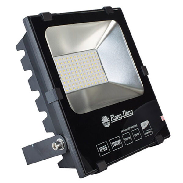 Đèn pha LED 100W CP03L Rạng Đông góc nghiêng mặt trước 1