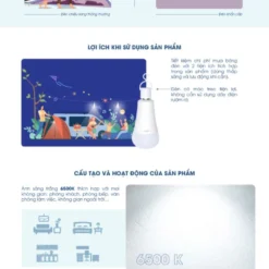 Đèn LED bulb lưu điện 9W A80 kc thông so