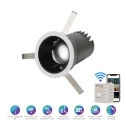 Đèn LED downlight âm trần đổi màu AT18 BLE 60 7W F18
