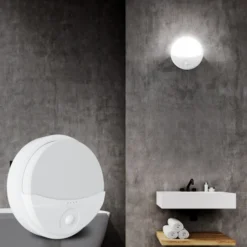 Đèn LED gắn tường cảm biến Rạng Đông GT16 PIR 180×55 15W cảm biến hồng ngoại ứng dùng 1