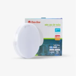Đèn LED ốp trần tròn đế nhựa 220 18W LN12N vo hop