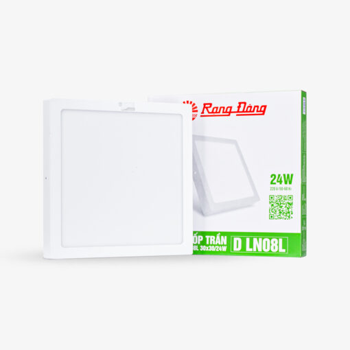 Đèn LED ốp trần vuông 24W LN08 300×300 vo hop