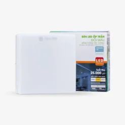Đèn LED ốp trần vuông đổi màu 12W LN12N DM 170×170 đế nhựa vo hop