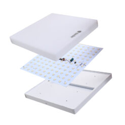 Đèn LED ốp trần vuông đổi màu đế nhựa 18W LN12N DM 220×220 cau tao
