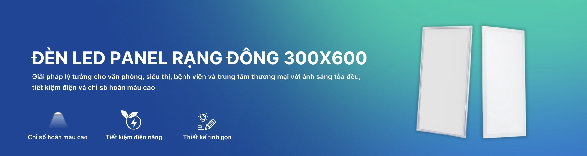 Đèn Led Panel 300x600 Rạng Đông Banner