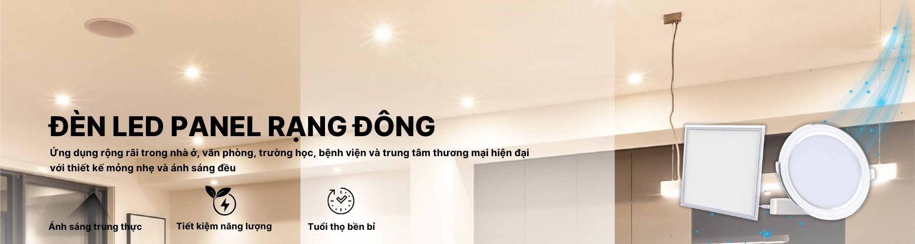 Đèn LED Panel Rạng Đông Banner