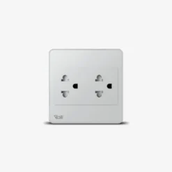 Ổ cắm âm tường Rạng Đông OCAT05K 2C 16A vuông ralli white