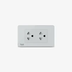 Ổ cắm âm tường Rạng Đông OCAT06K 2C 16A chu nhat ralli white