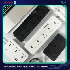 Ổ cắm thông minh Wi-Fi Rạng Đông OC09 WF usb 5C 10A mặt ngang 1