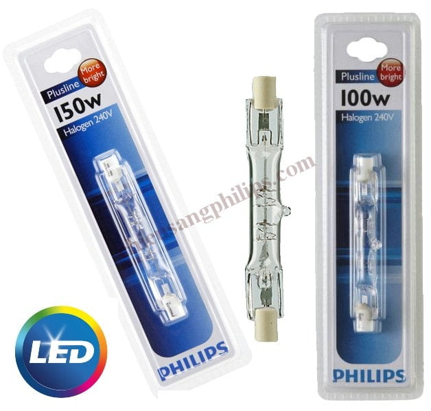 Đèn cao áp Halogen Plusline C R7s 100W 150W dạng 2 đầu Philips