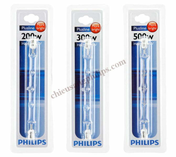 Bóng Halogen Plusline S R7s 200W 300W 500W dạng 2 đầu Philips