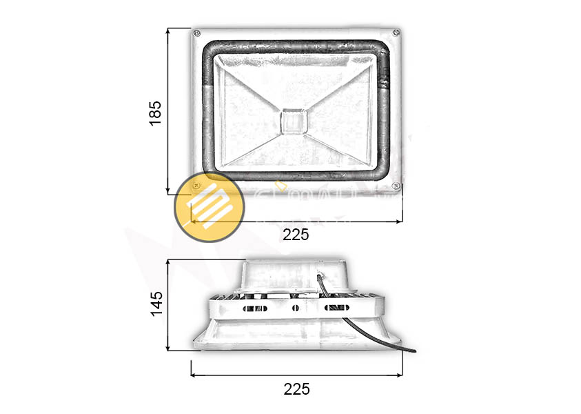 Đèn LED pha BVP688 50W - 400W